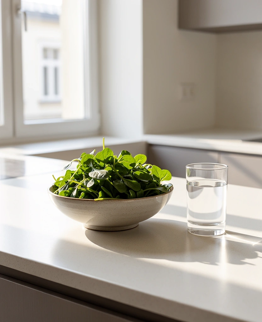 Minimalistischer Fokus auf gesunde Ernährung